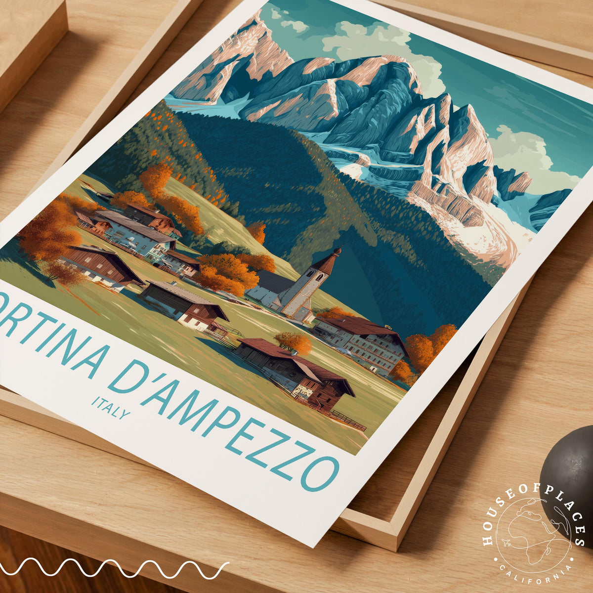 Cortina d’Ampezzo travel poster – view 7