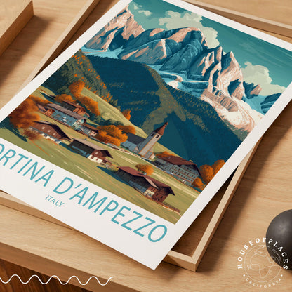 Cortina d’Ampezzo travel poster – view 7