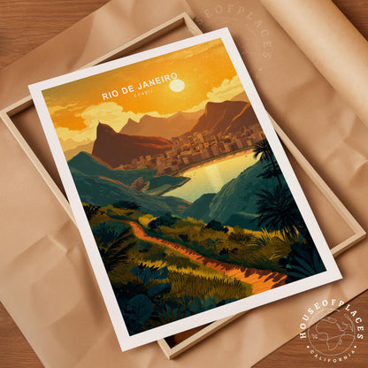 Rio de Janeiro Bay View travel poster – view 4