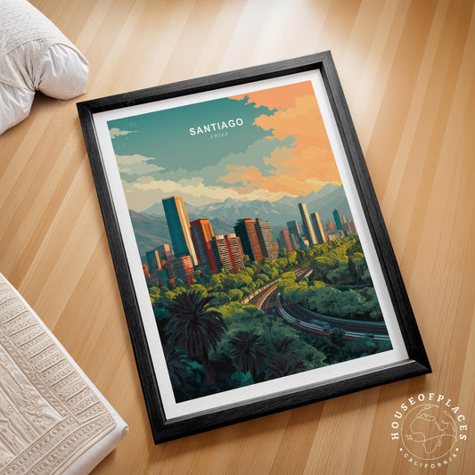 Sunset Over Santiago travel poster – view 2
