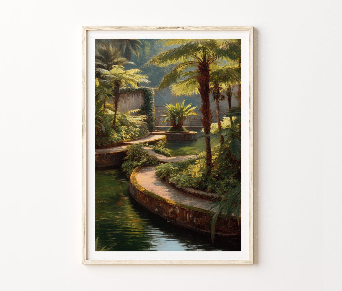 Funchal Travel Poster – Tropical Garden Madeira Wall Art Print