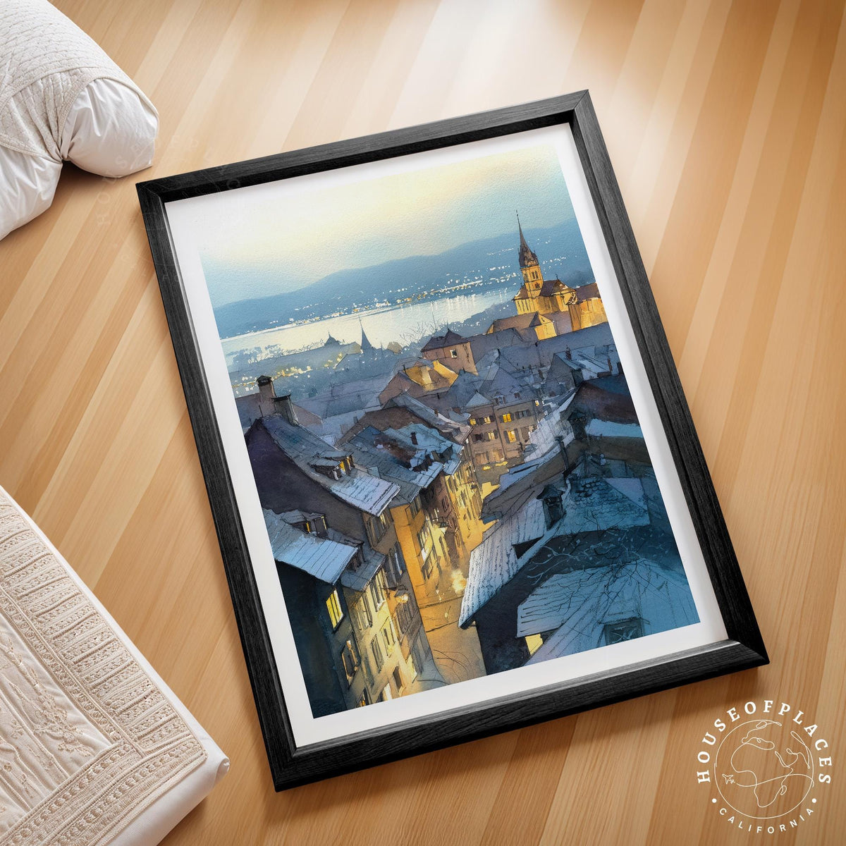 Neuchâtel travel poster – view 2