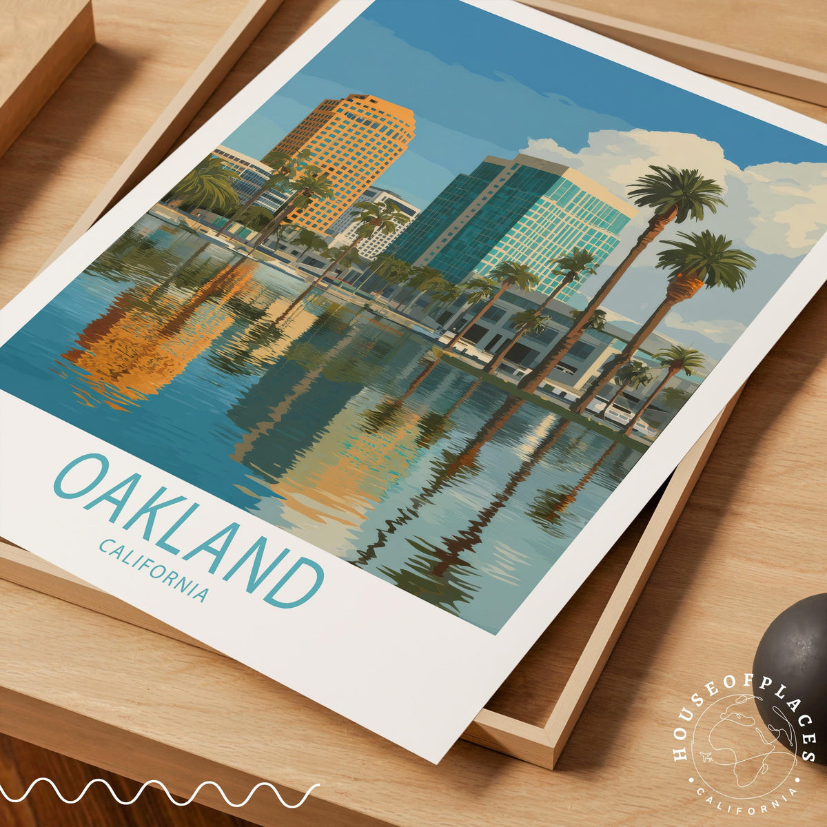 Oakland California Waterfront travel poster – view 7