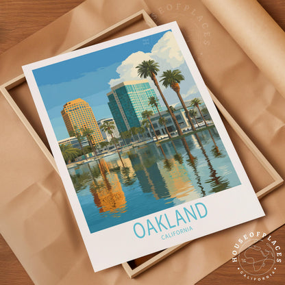 Oakland California Waterfront travel poster – view 4