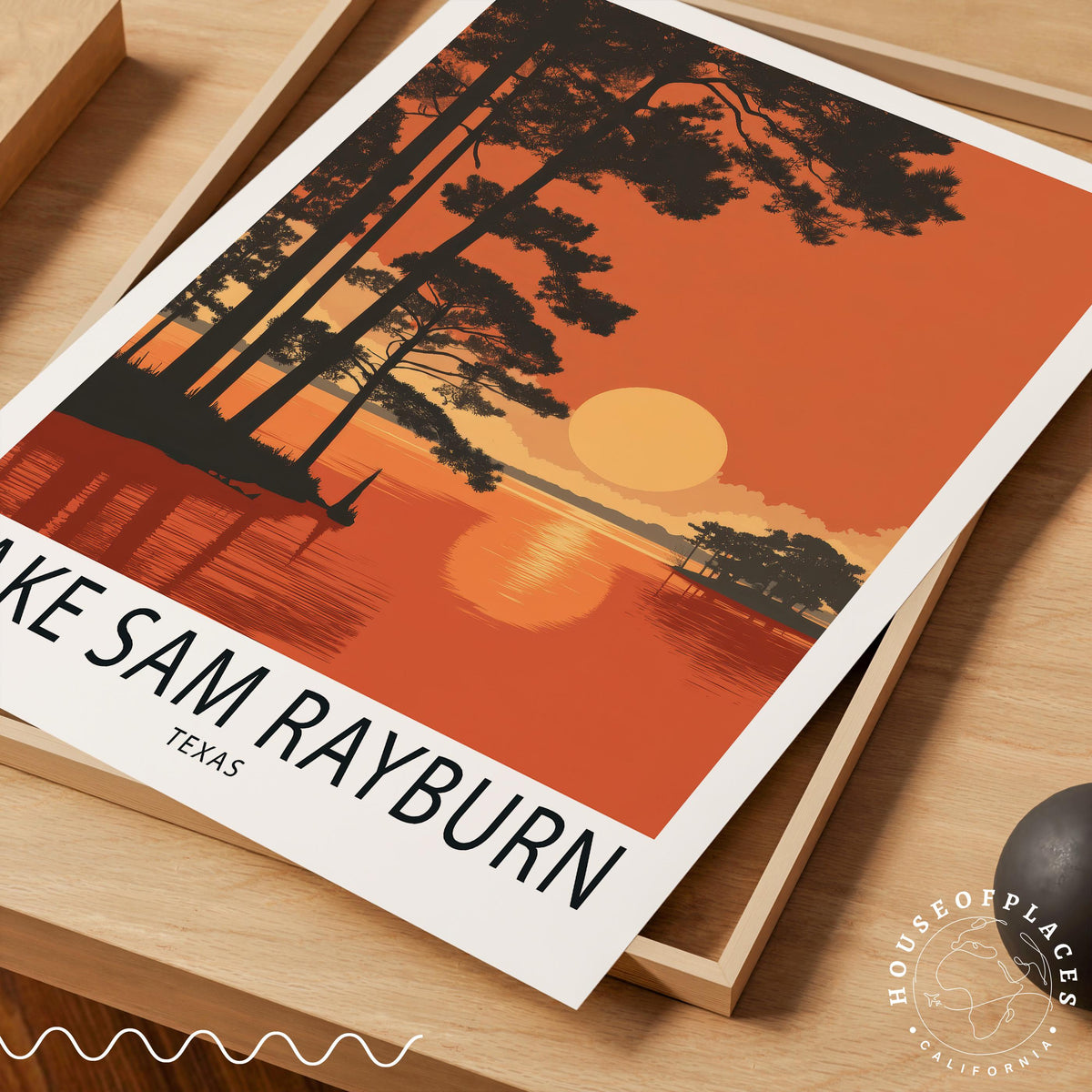 Lake Sam Rayburn travel poster – view 7
