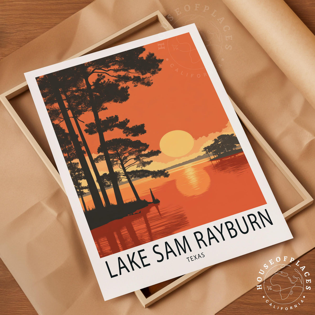 Lake Sam Rayburn travel poster – view 4