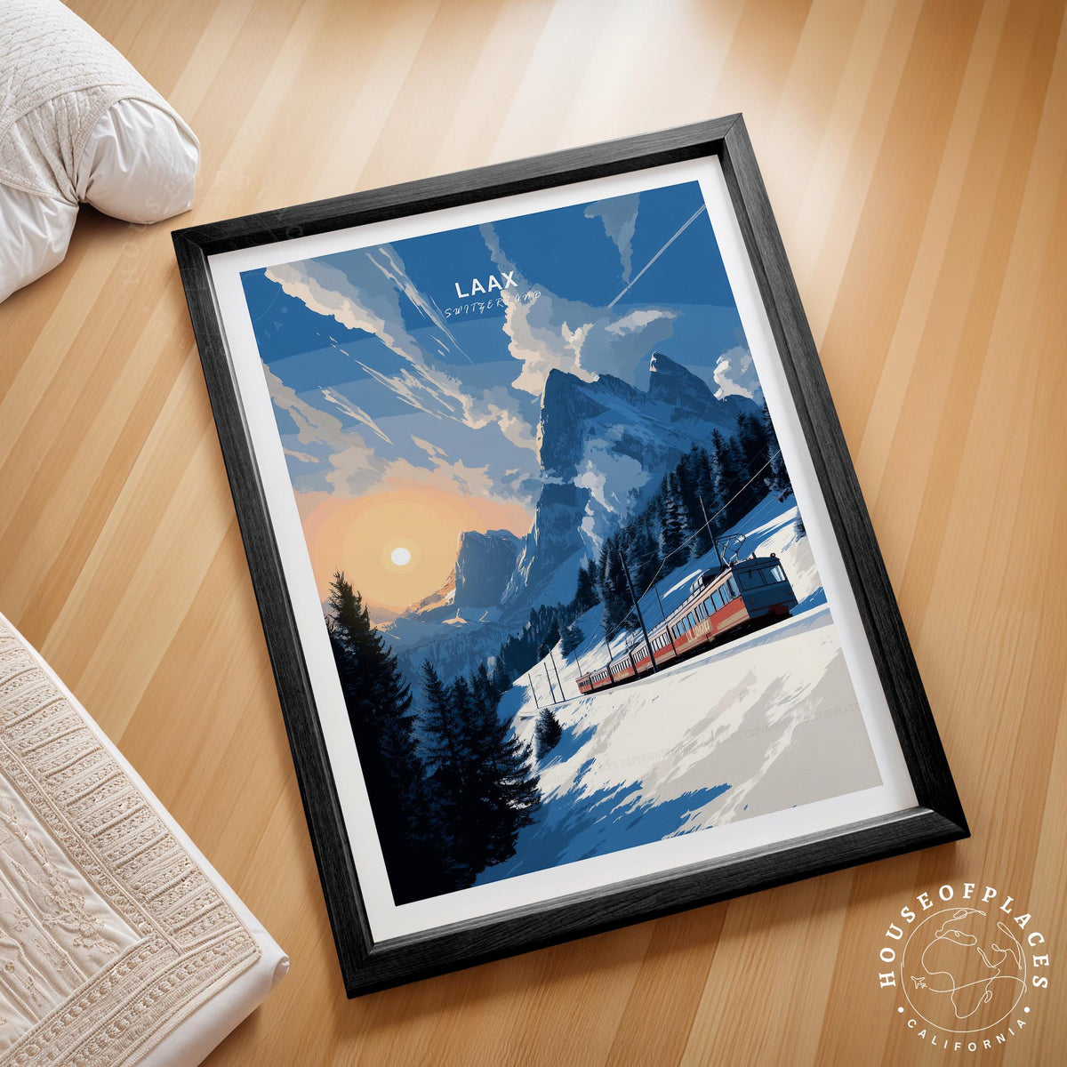 Switzerland Winter Peaks travel poster – view 2