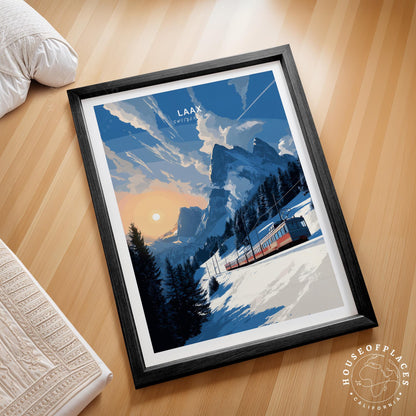 Switzerland Winter Peaks travel poster – view 2