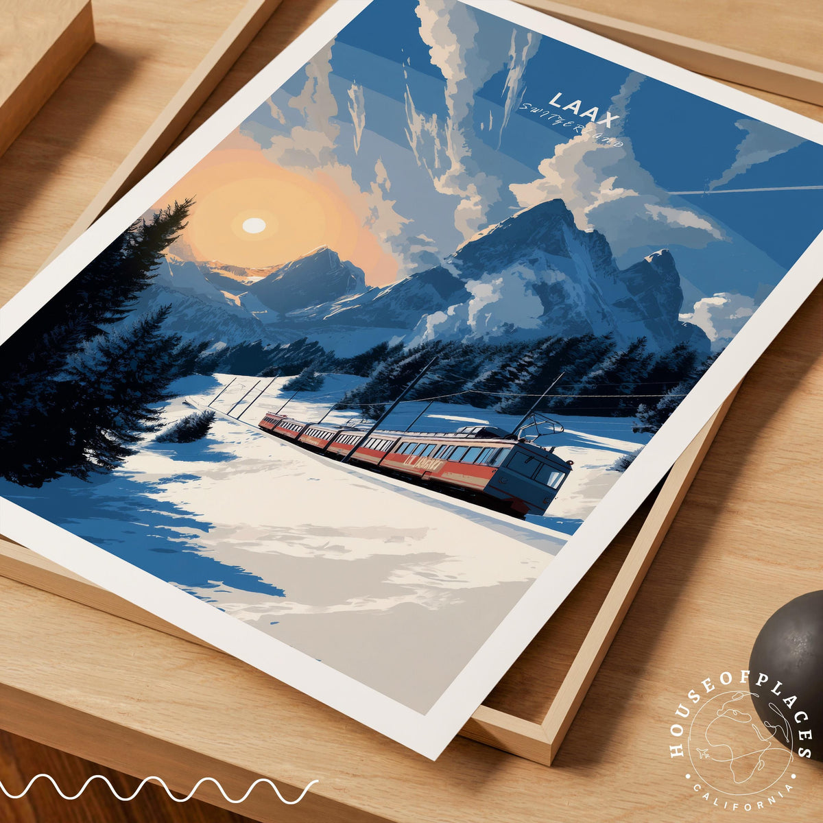 Switzerland Winter Peaks travel poster – view 7