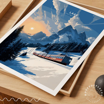 Switzerland Winter Peaks travel poster – view 7