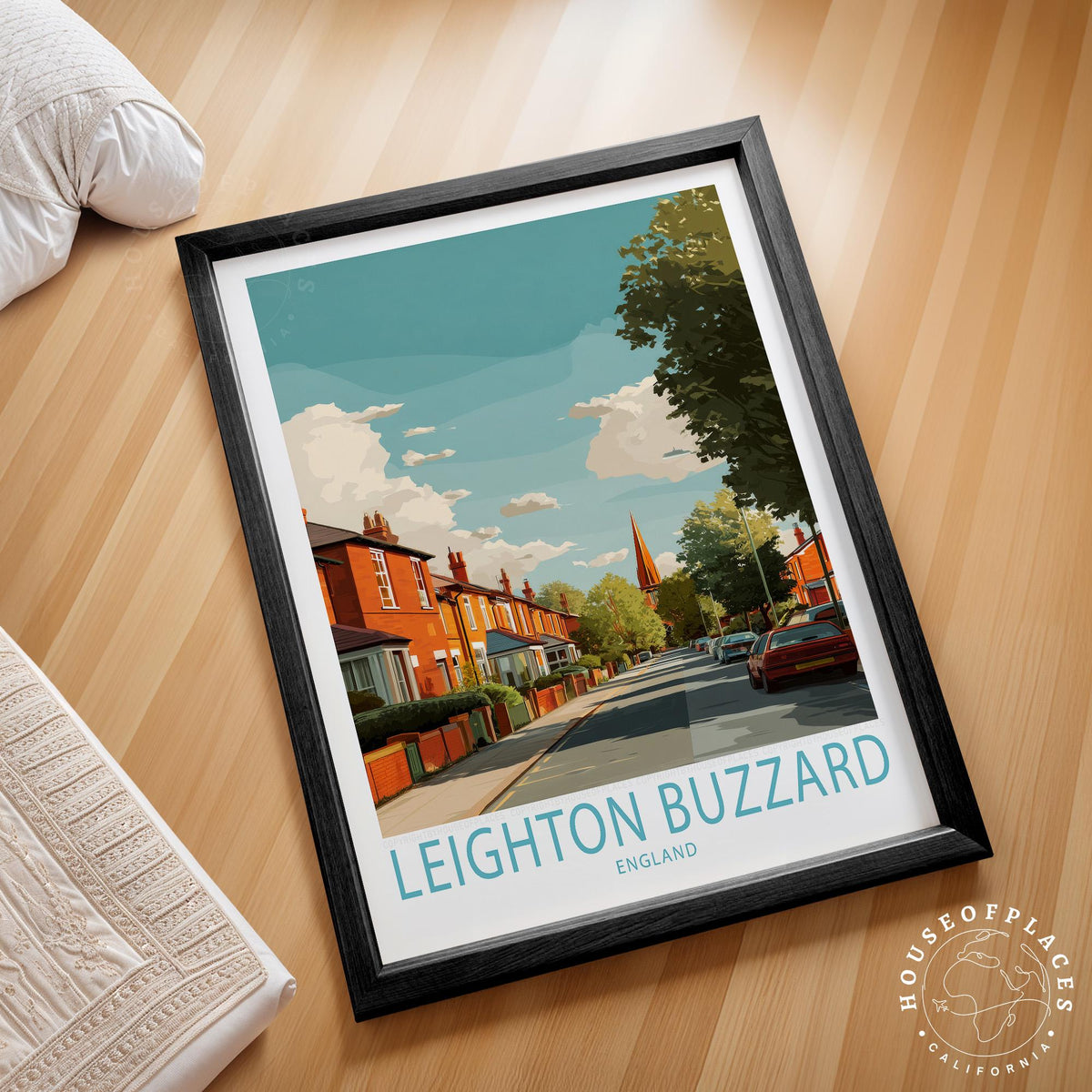 Leighton Buzzard England Street Scene travel poster – view 2
