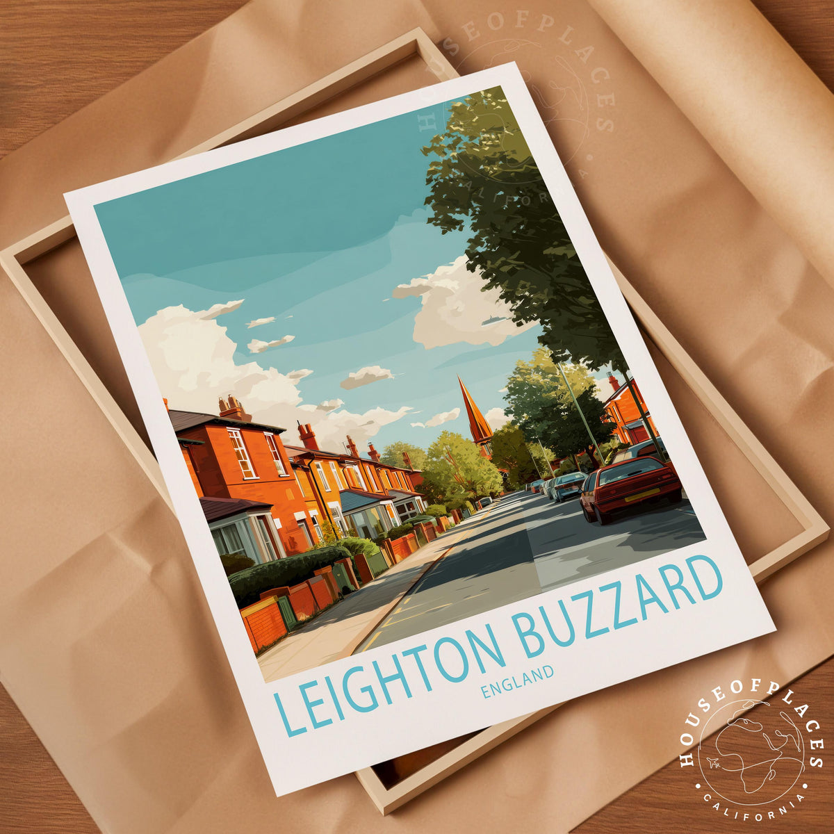 Leighton Buzzard England Street Scene travel poster – view 4