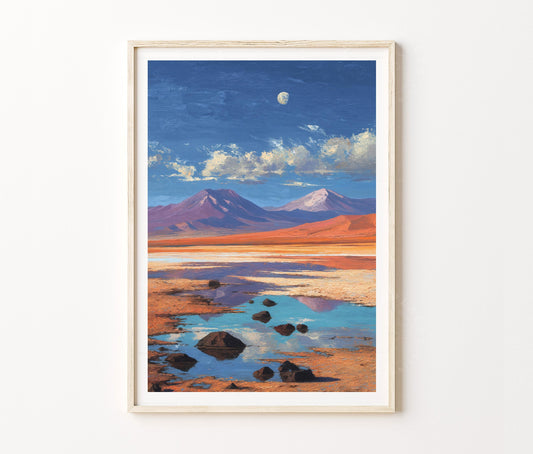 Atacama Desert Travel Poster – Chile Wall Art Print