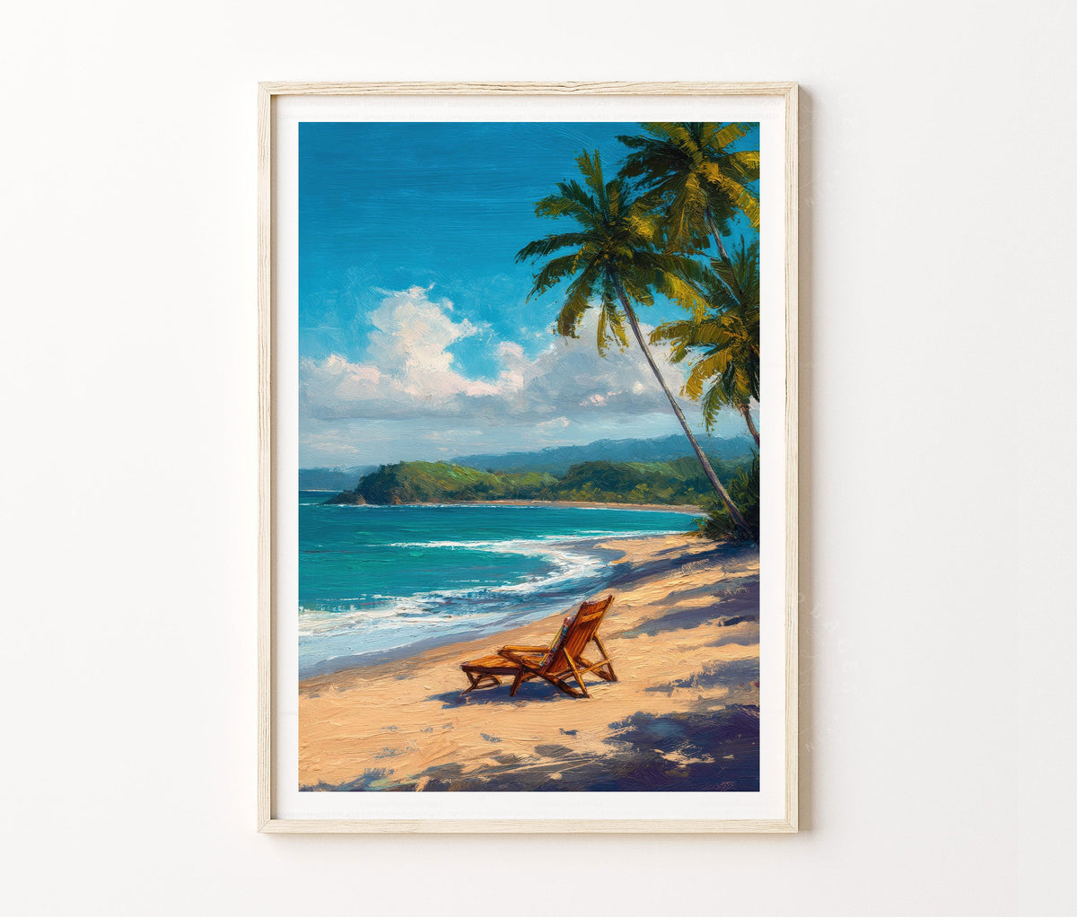 Montezuma Beach Travel Poster – Costa Rica Wall Art Print