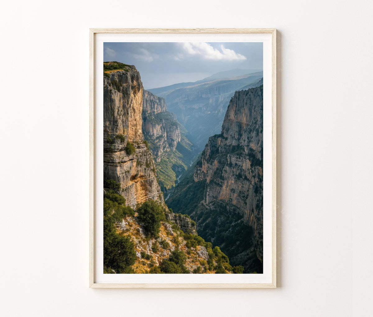 Vikos Gorge Travel Poster – Greece Wall Art Print