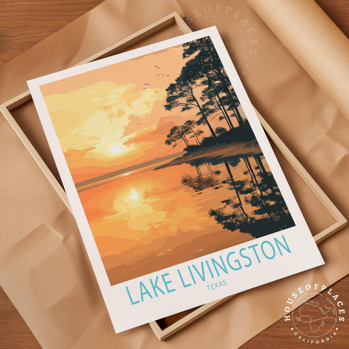 Texas Lake Livingston travel poster – view 4