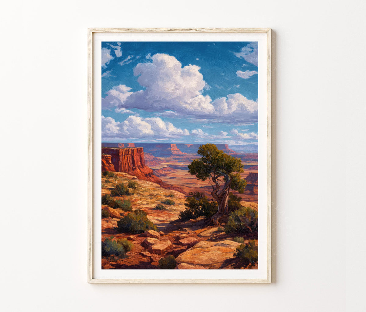 Canyonlands National Park Travel Poster – Desert Canyon Landscape Nature Wall Art Print