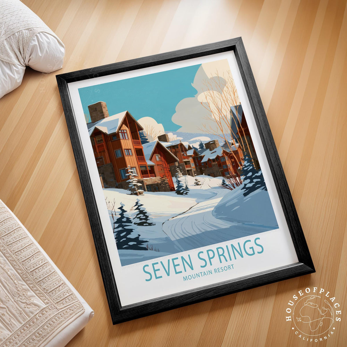 Seven Springs Winter Village travel poster – view 2