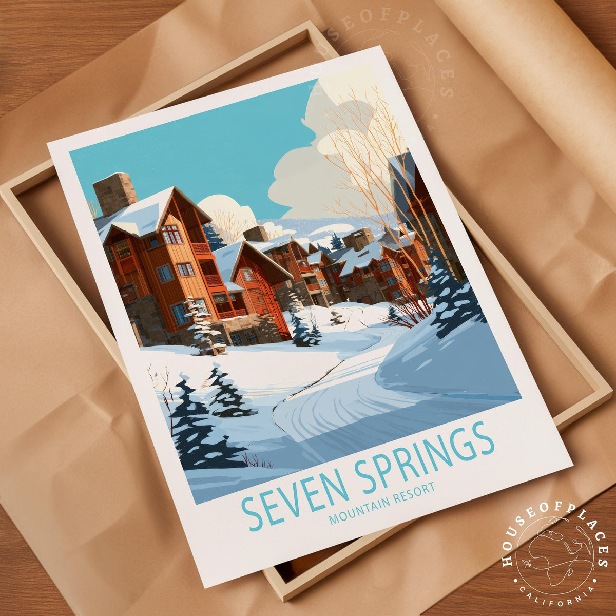 Seven Springs Winter Village travel poster – view 4