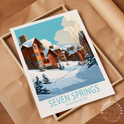 Seven Springs Winter Village travel poster – view 4