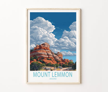 Arizona Travel Poster – Mount Lemmon Wall Art Print