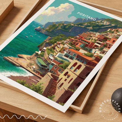 Positano travel poster – view 7