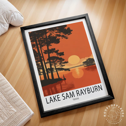 Lake Sam Rayburn travel poster – view 2