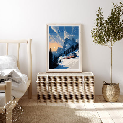 Switzerland Winter Peaks travel poster – view 3