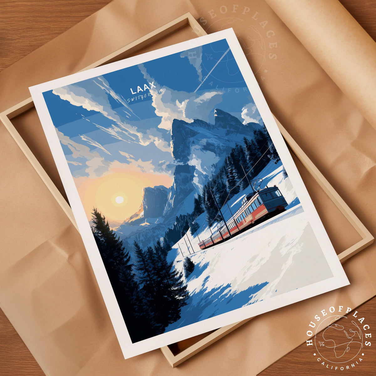 Switzerland Winter Peaks travel poster – view 4