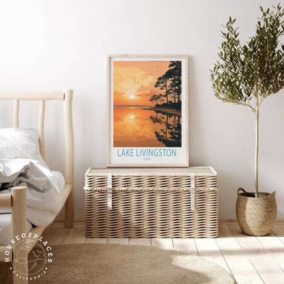 Texas Lake Livingston travel poster – view 3