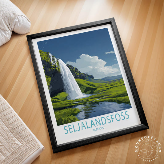 Seljalandsfoss travel poster – view 2