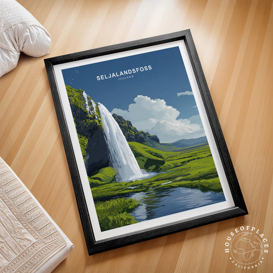 Seljalandsfoss travel poster – view 2