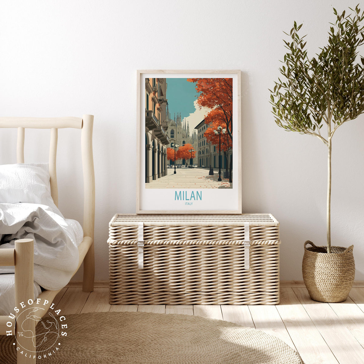 Northern Italy Urban Scene travel poster – view 3