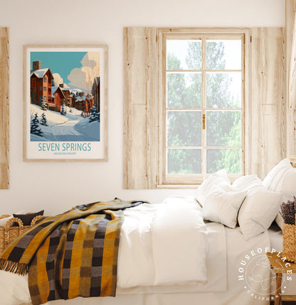 Seven Springs Winter Village travel poster – view 6