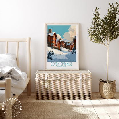 Seven Springs Winter Village travel poster – view 3