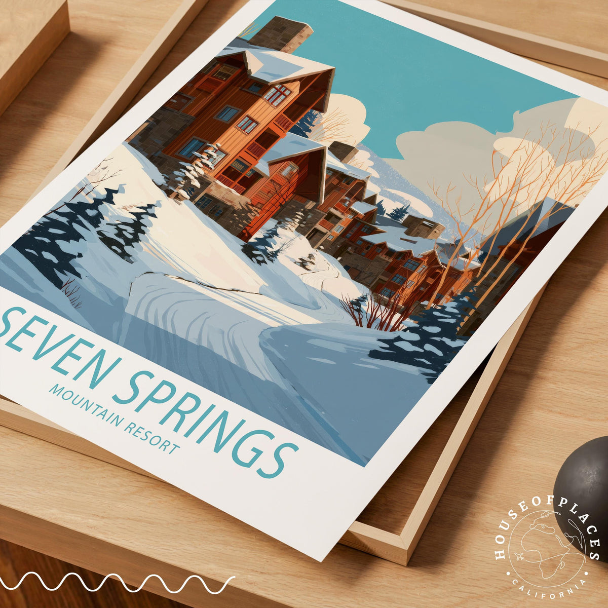 Seven Springs Winter Village travel poster – view 7
