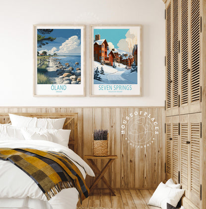 Seven Springs Winter Village travel poster – view 9