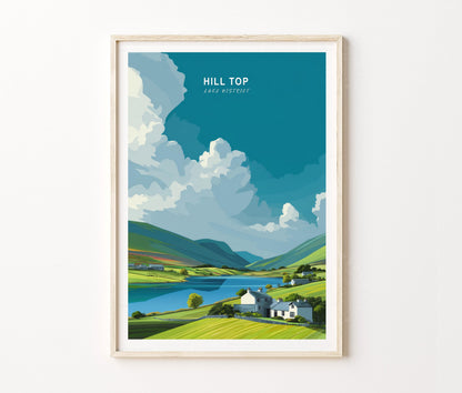 Hill Top Travel Poster – Lake District Wall Art Print