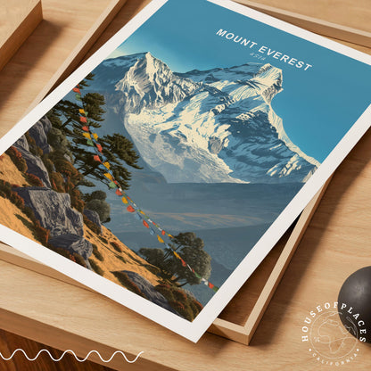 Mount Everest Asia travel poster – view 7
