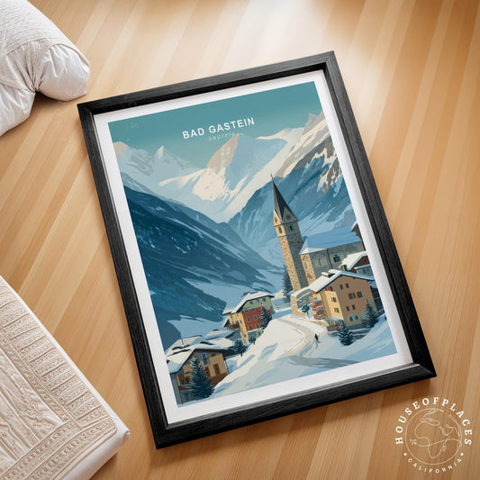 Austrian Alpine Village View travel poster – view 2