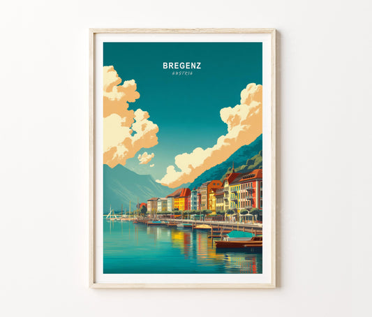 Austria Travel Poster – Bregenz Wall Art Print