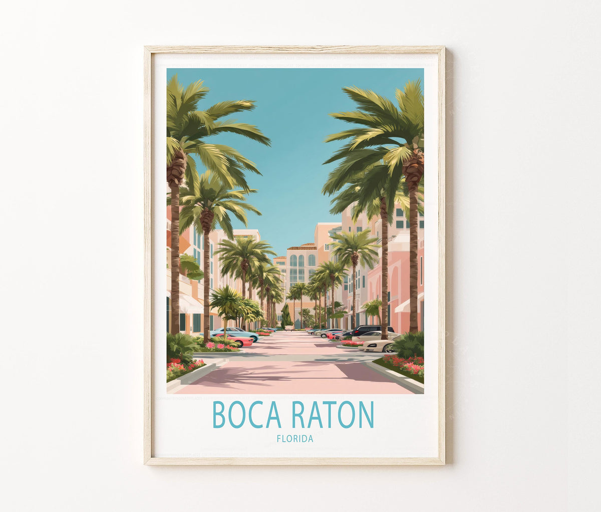 Boca Raton Travel Poster – Palm Beach Wall Art Print