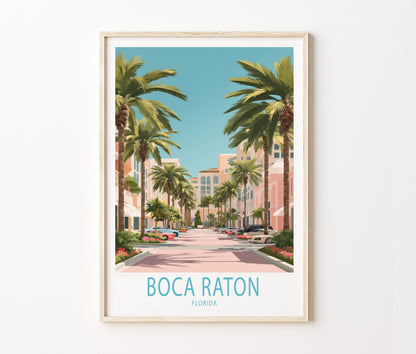 Boca Raton Travel Poster – Palm Beach Wall Art Print