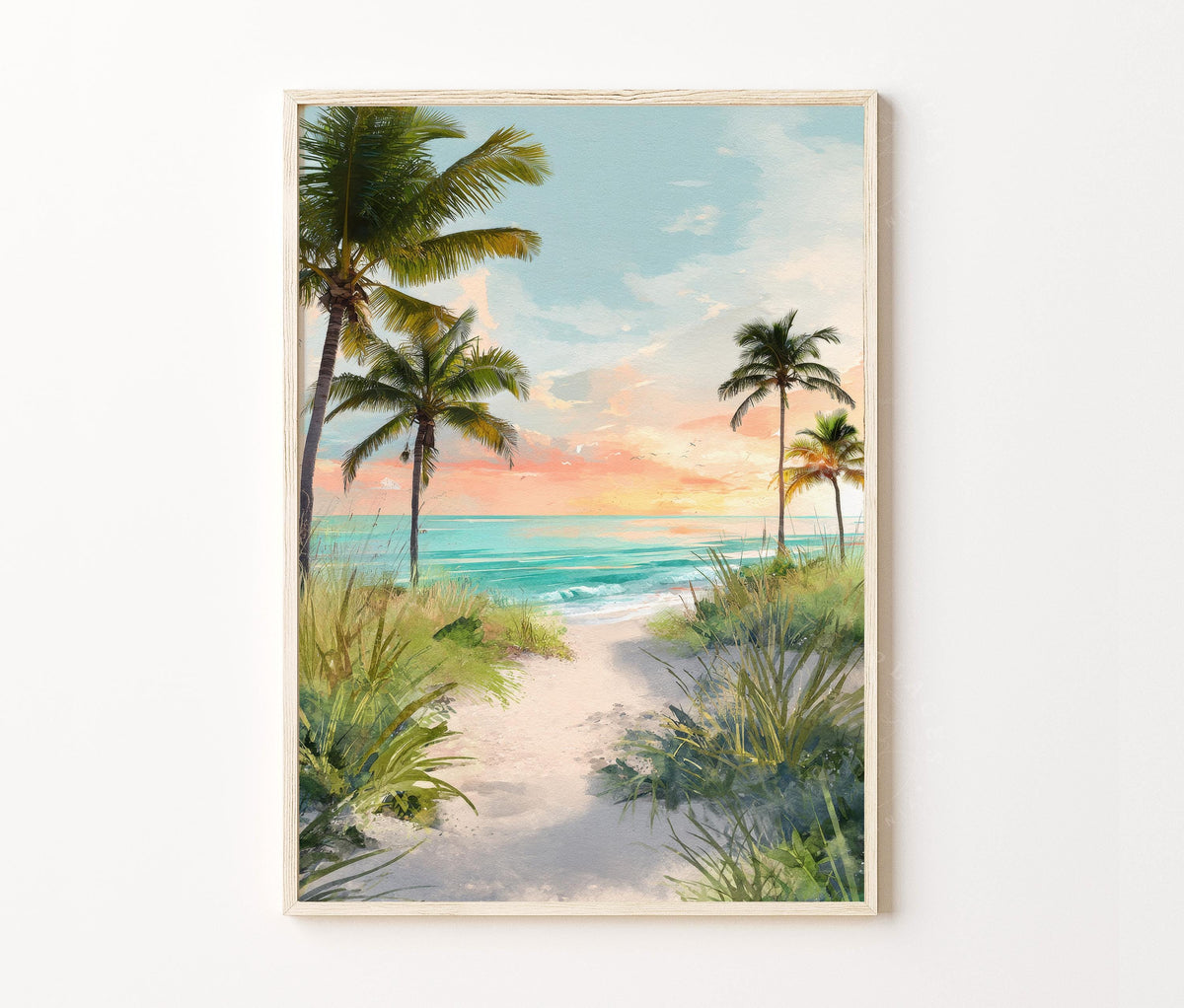 Sarasota Florida Beach Travel Poster – Florida Wall Art Print