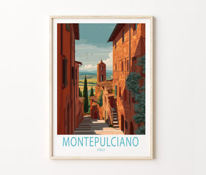 Montepulciano Travel Poster – Tuscany Wall Art Print