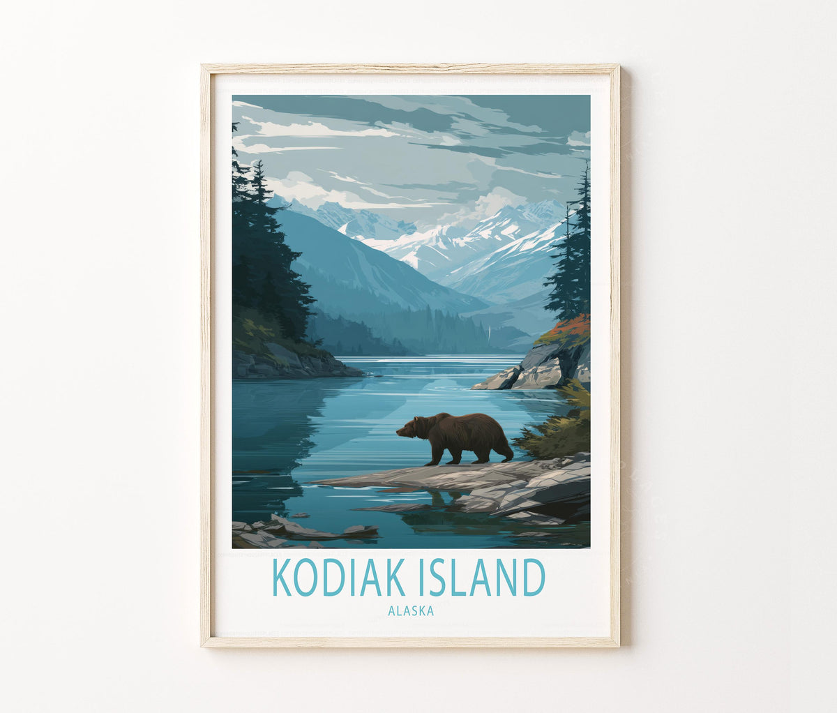 Alaska Travel Poster – USA Nature Wall Art Print