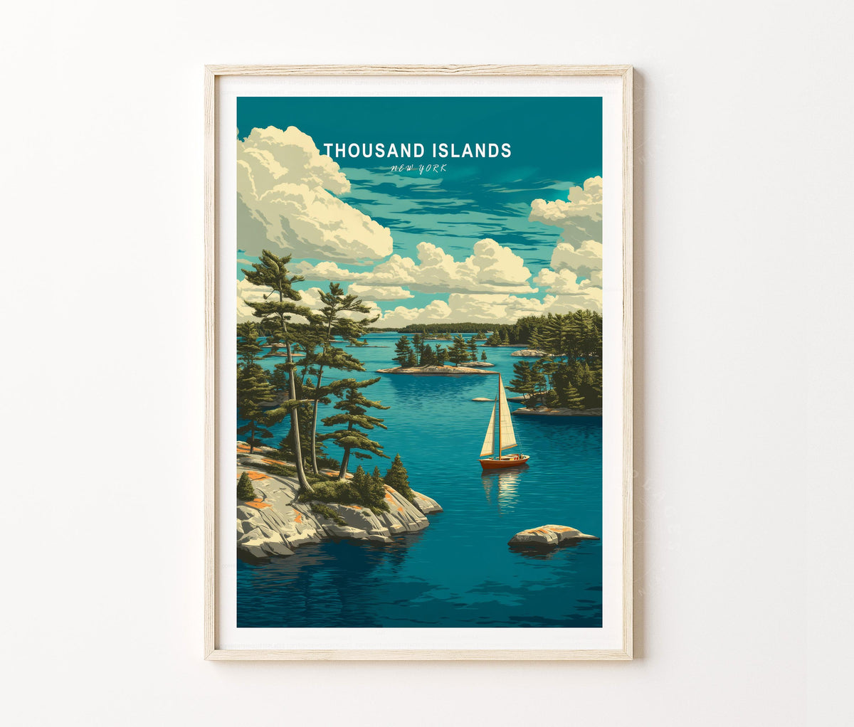 Thousand Islands Travel Poster – Scenic Wall Art Print