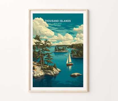 Thousand Islands Travel Poster – Scenic Wall Art Print
