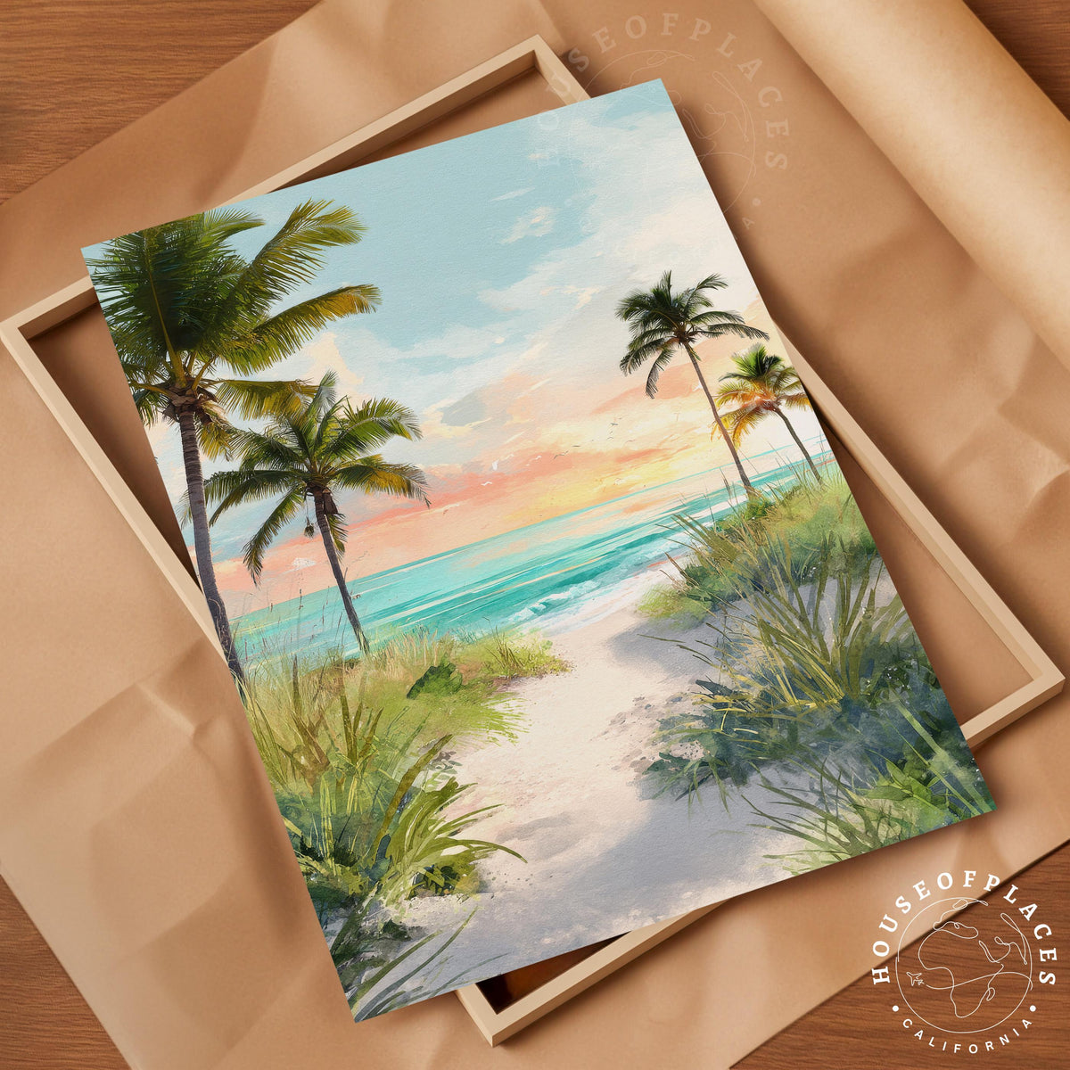 Sarasota Florida Beach travel poster – view 4