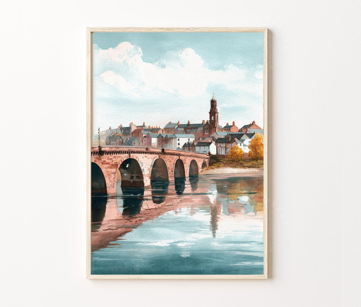Berwick-upon-Tweed Travel Poster – Historic Bridge Wall Art Print